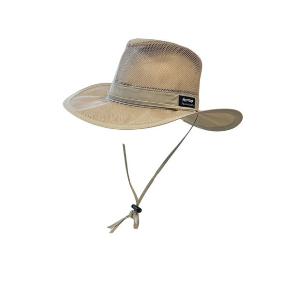 Panama Jack Mesh Seven Seas Safari Original Hat Khaki Light Green Fossil Size XL - Picture 2 of 8